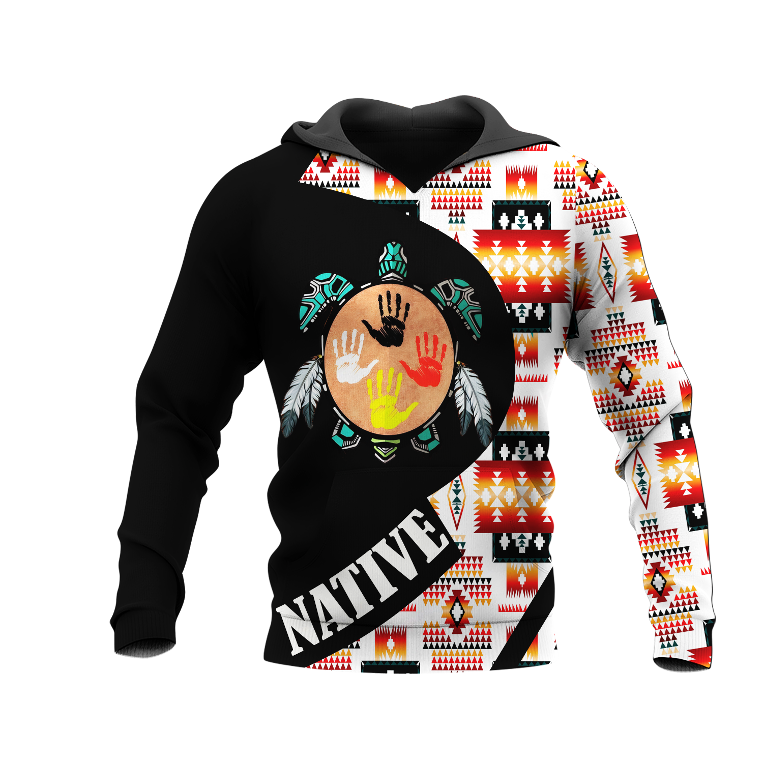 HD0012985 Tribal Turtle Native American Pride 3D Hoodie