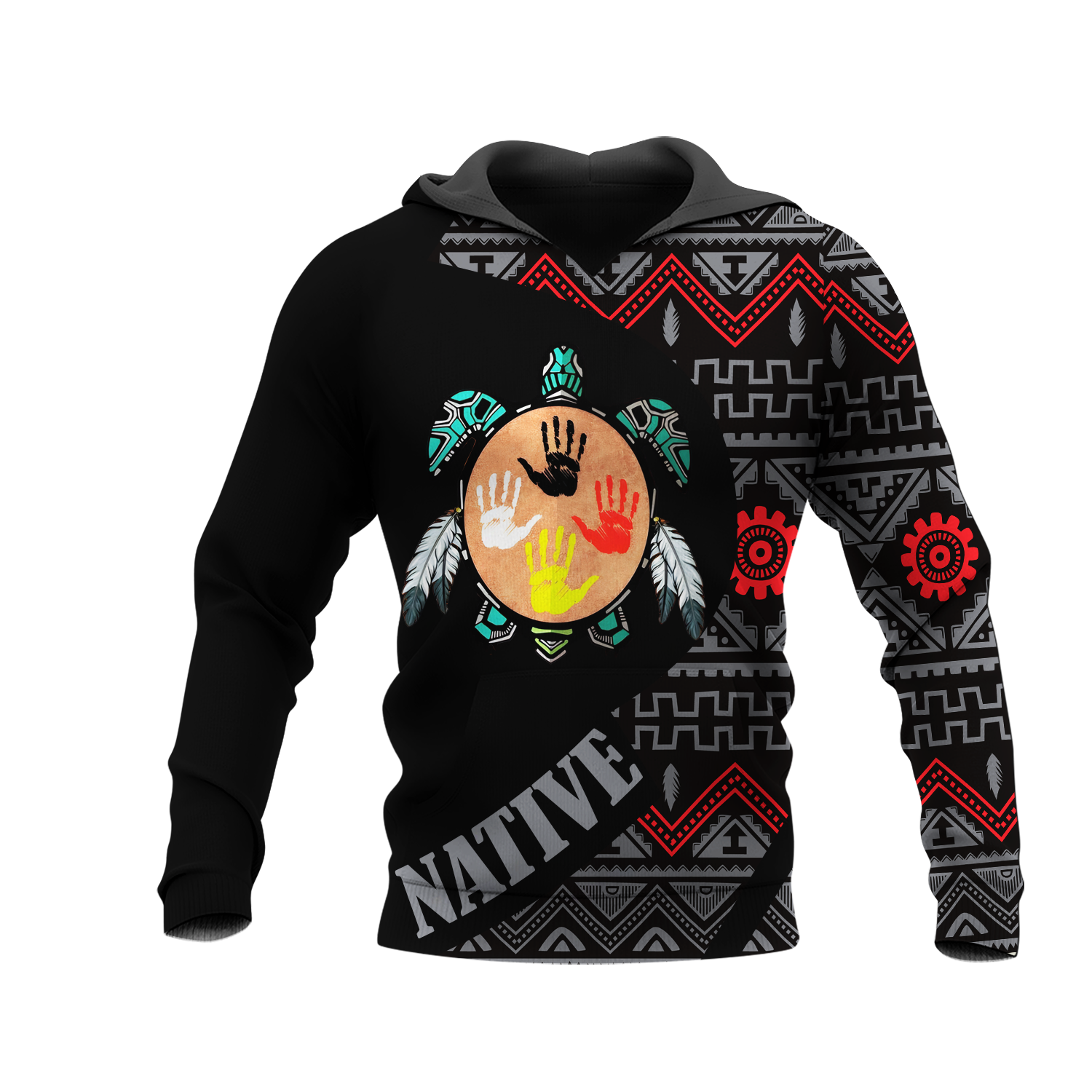 HD0012986 Tribal Turtle Native American Pride 3D Hoodie
