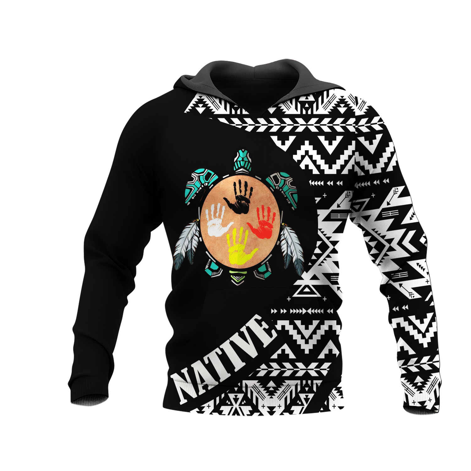 HD0012987 Tribal Turtle Native American Pride 3D Hoodie