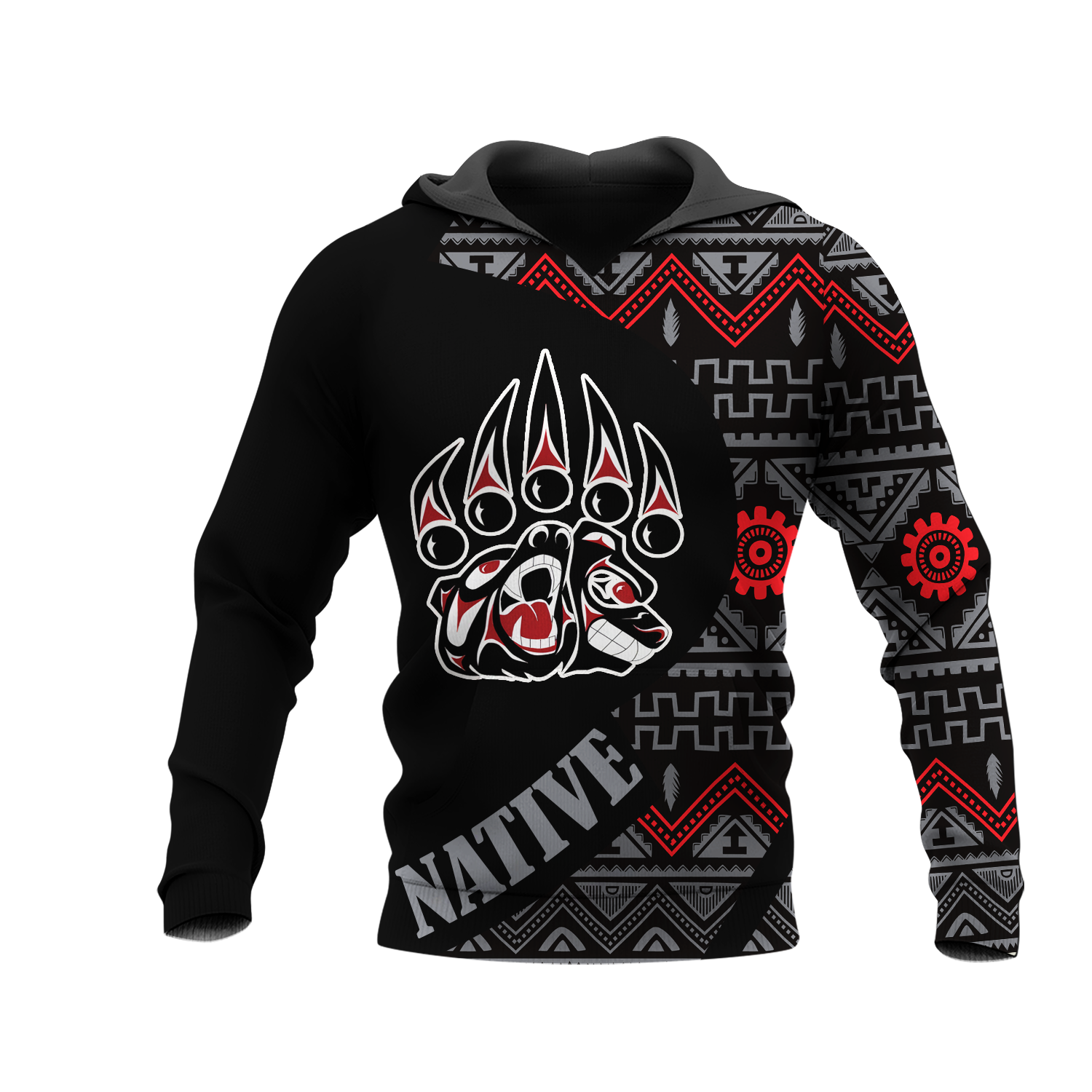 HD0012998 Tribal Bear Native American Pride 3D Hoodie