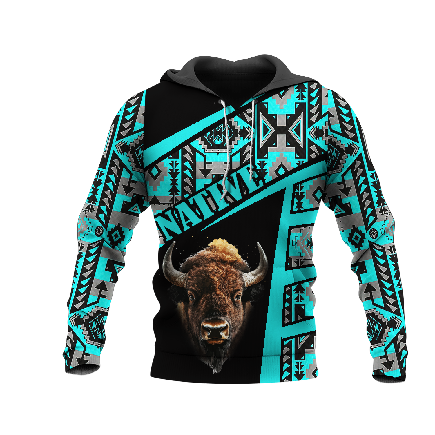 HD0013027 Bison Native American Pride 3D Hoodie