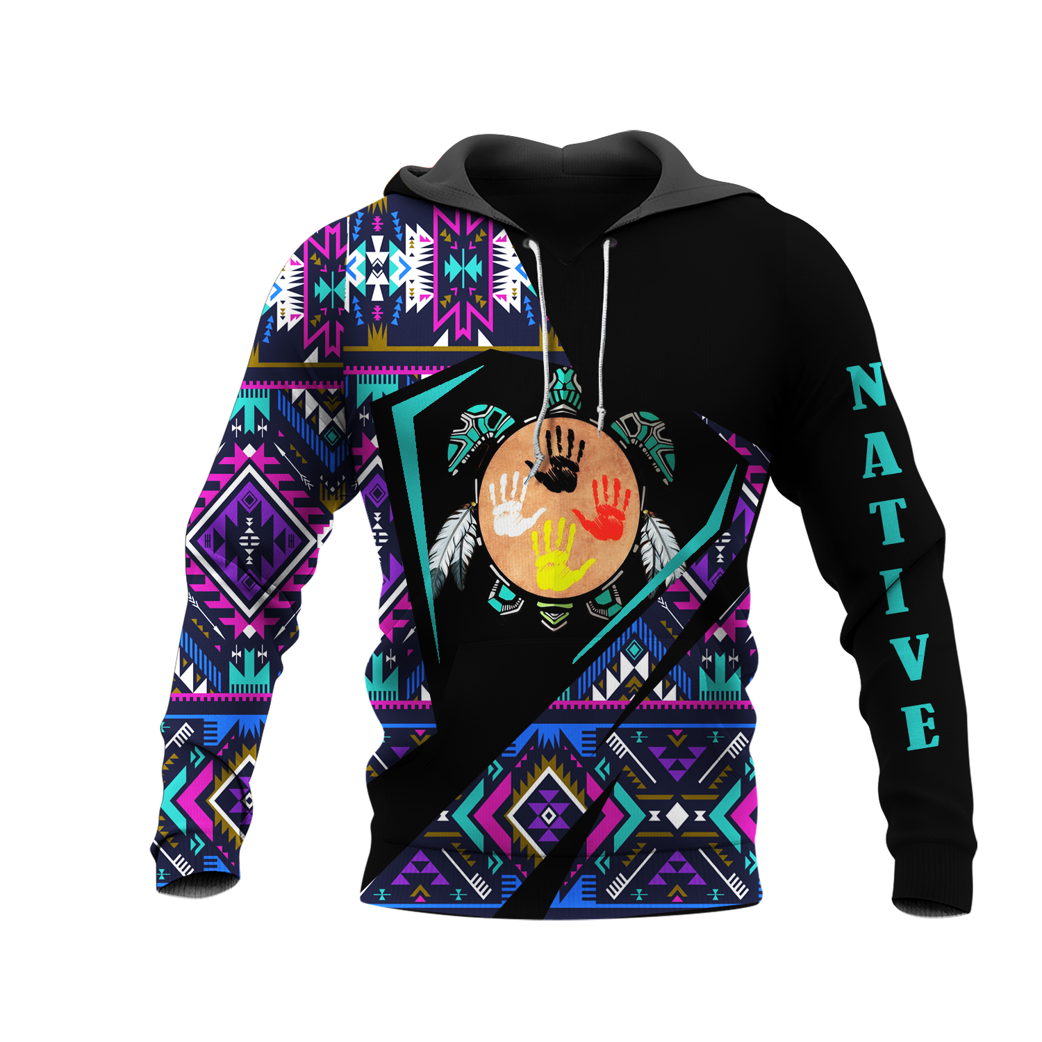 HD0013070 Tribal Turtle Native American Pride 3D Hoodie
