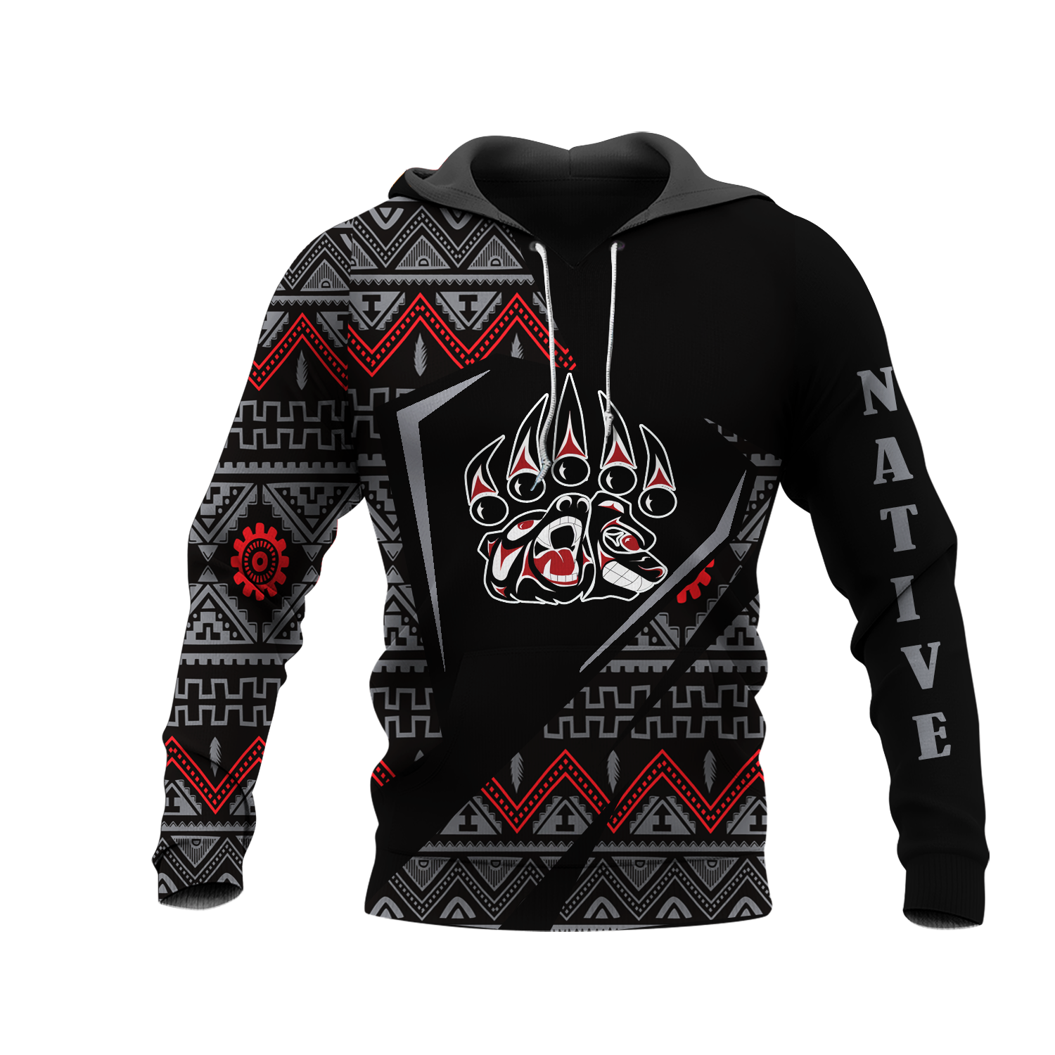 HD0013077 Foot Bear Native American Pride 3D Hoodie