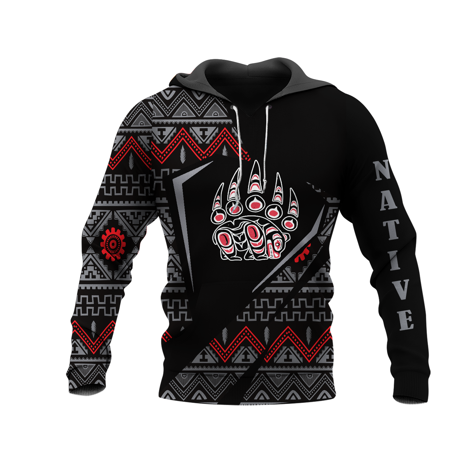 HD0013078 Foot Bear Native American Pride 3D Hoodie