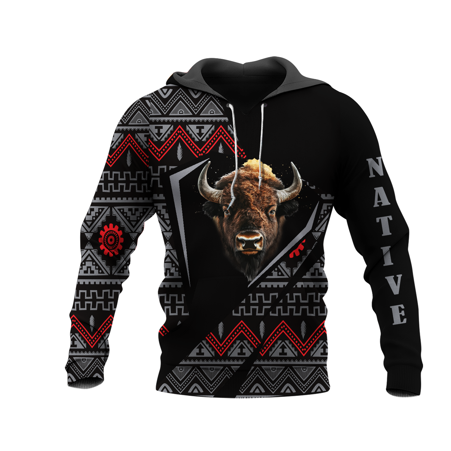 HD0013081 Bison Native American Pride 3D Hoodie
