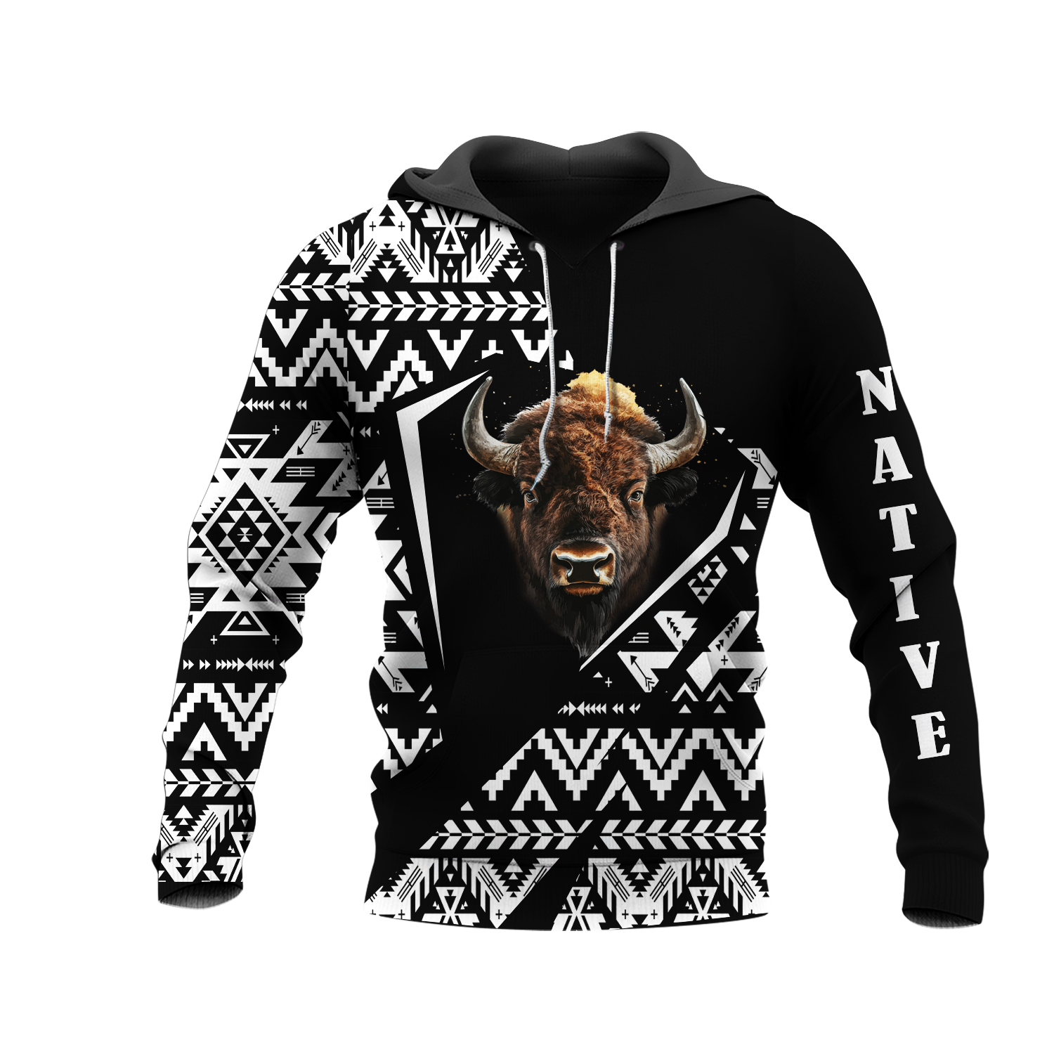 HD0013082 Bison Native American Pride 3D Hoodie