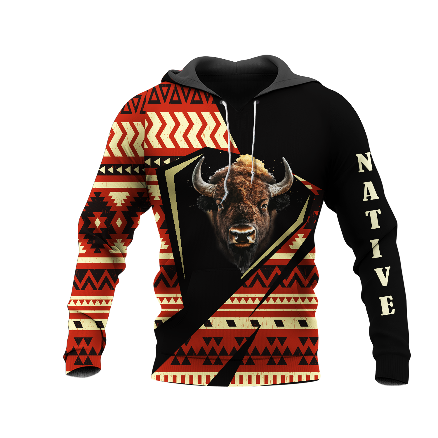 HD0013084 Bison Native American Pride 3D Hoodie