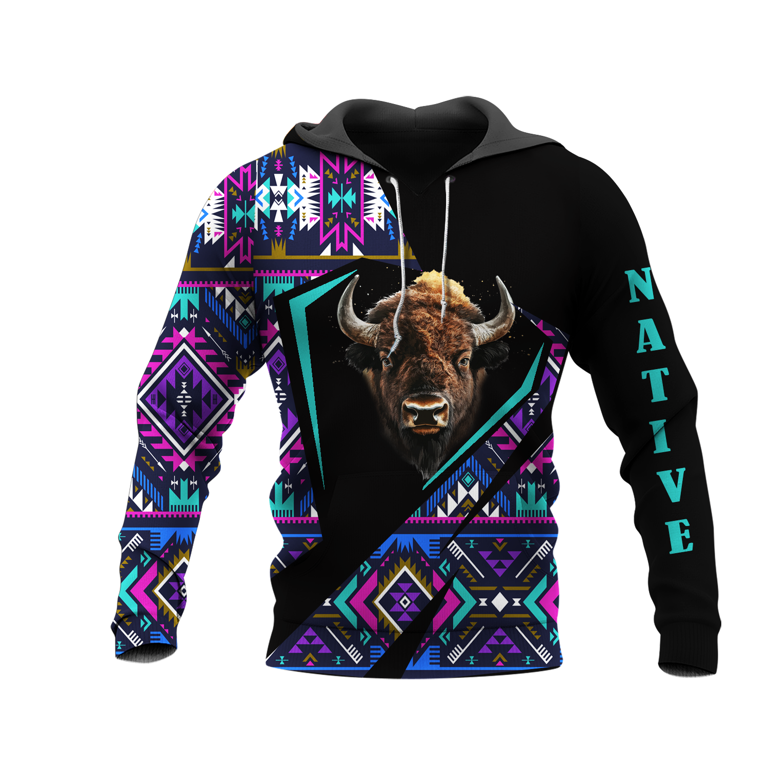 HD0013085 Bison Native American Pride 3D Hoodie
