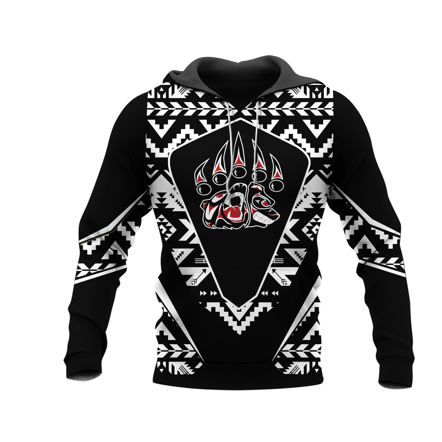 HD0013091 Foot Bear Native American Pride 3D Hoodie