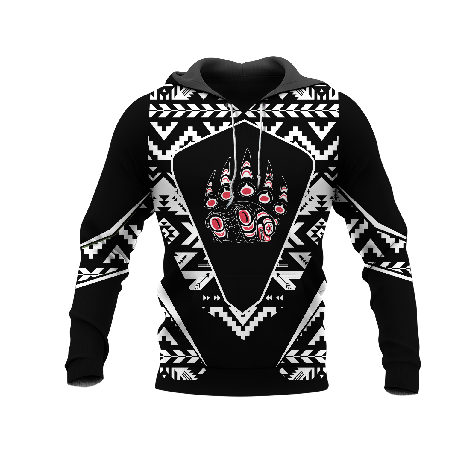 HD0013092 Foot Bear Native American Pride 3D Hoodie