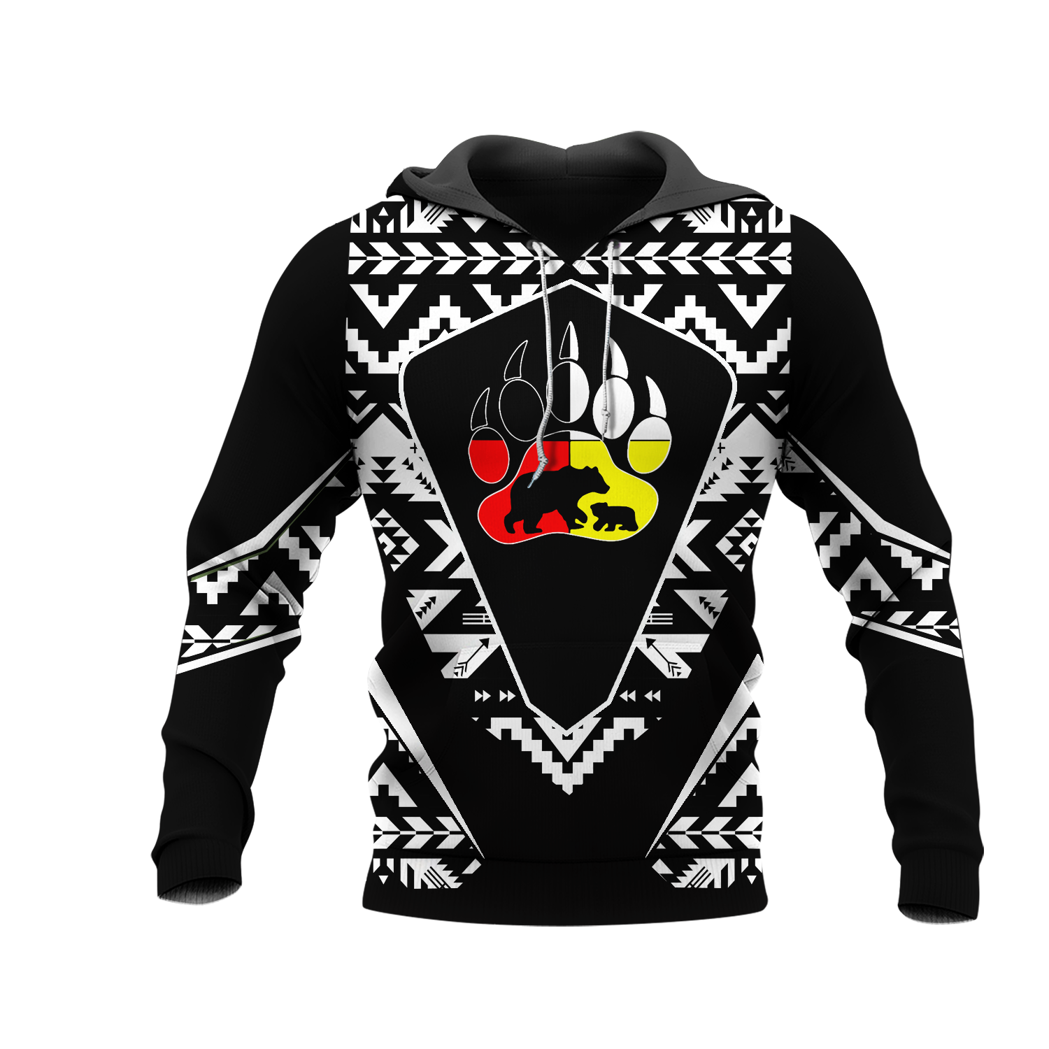 HD0013093 Foot Bear Native American Pride 3D Hoodie