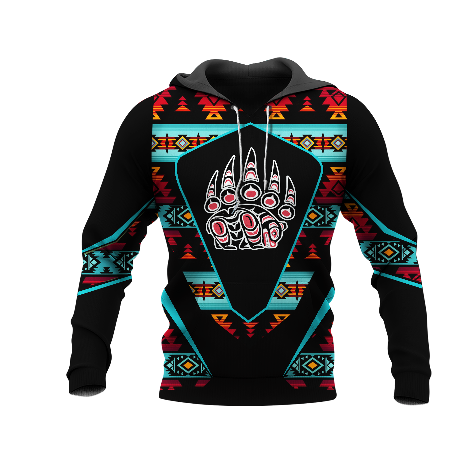 HD0013095 Foot Bear Native American Pride 3D Hoodie