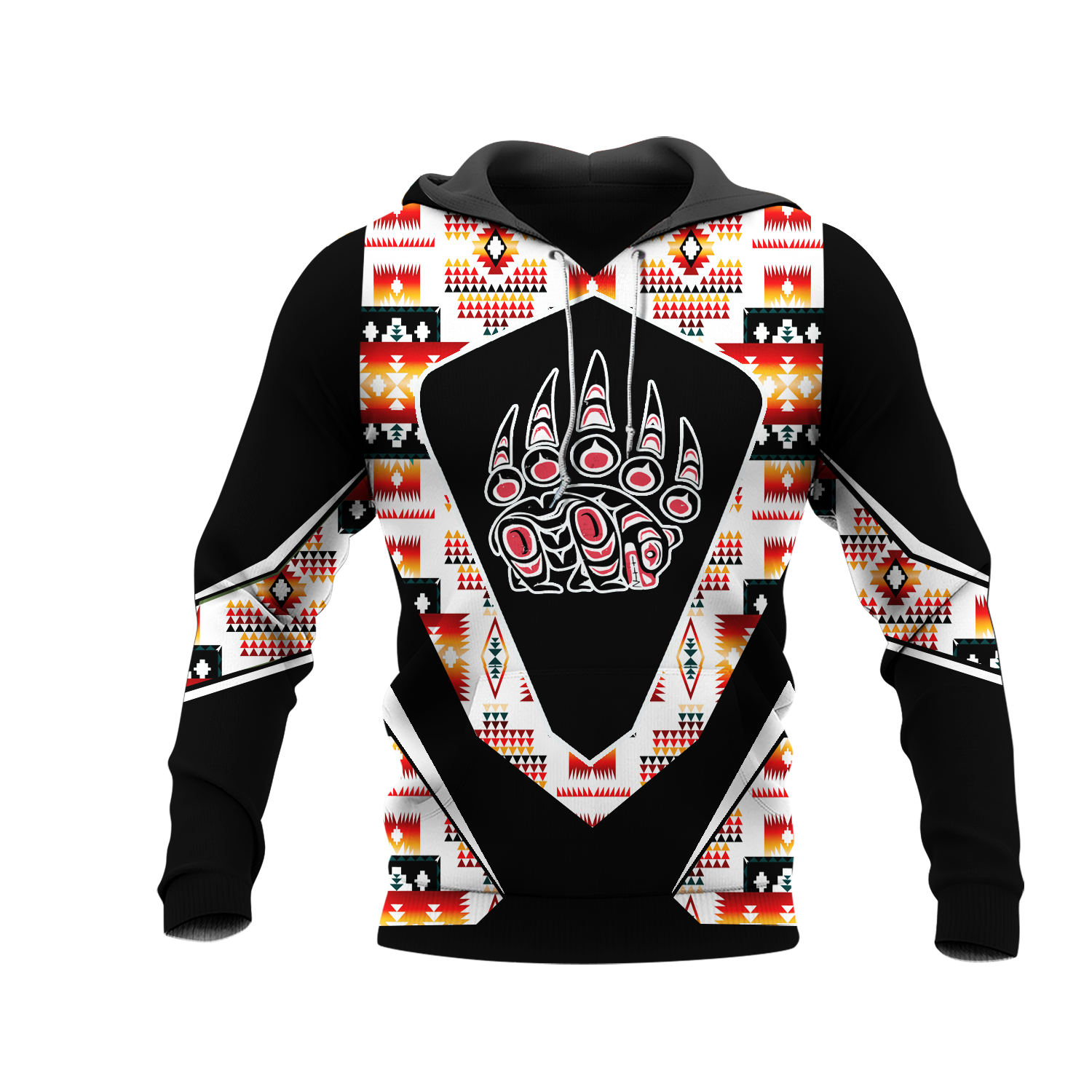 HD0013096 Foot Bear Native American Pride 3D Hoodie