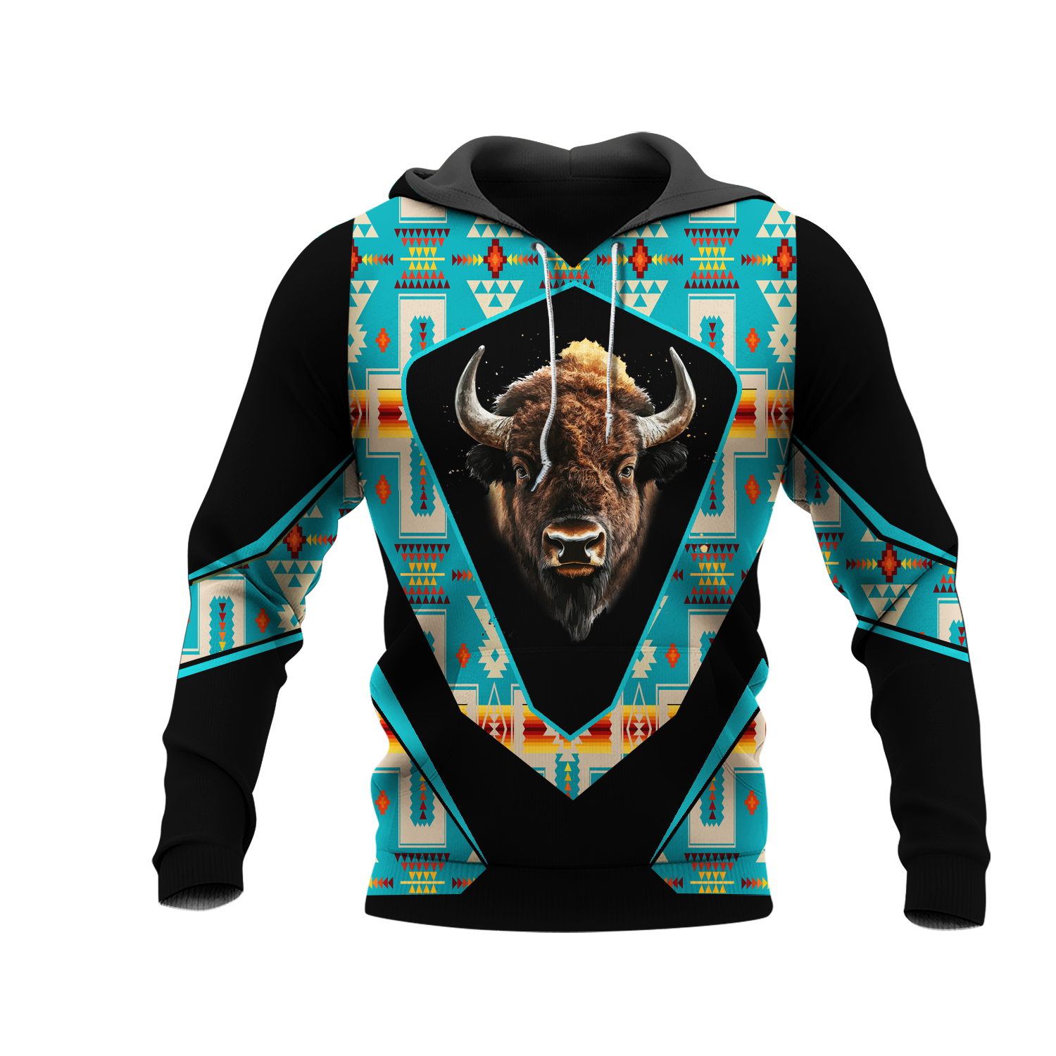 HD0013100 Bison Native American Pride 3D Hoodie