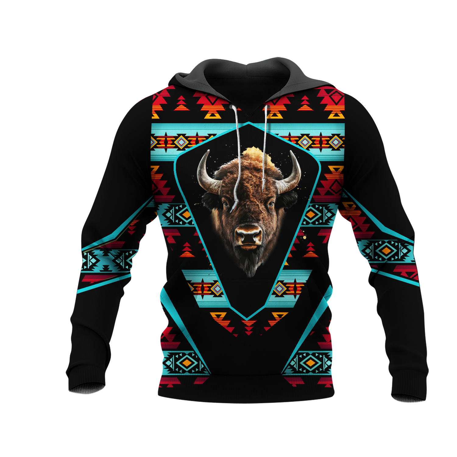 HD0013101 Bison Native American Pride 3D Hoodie