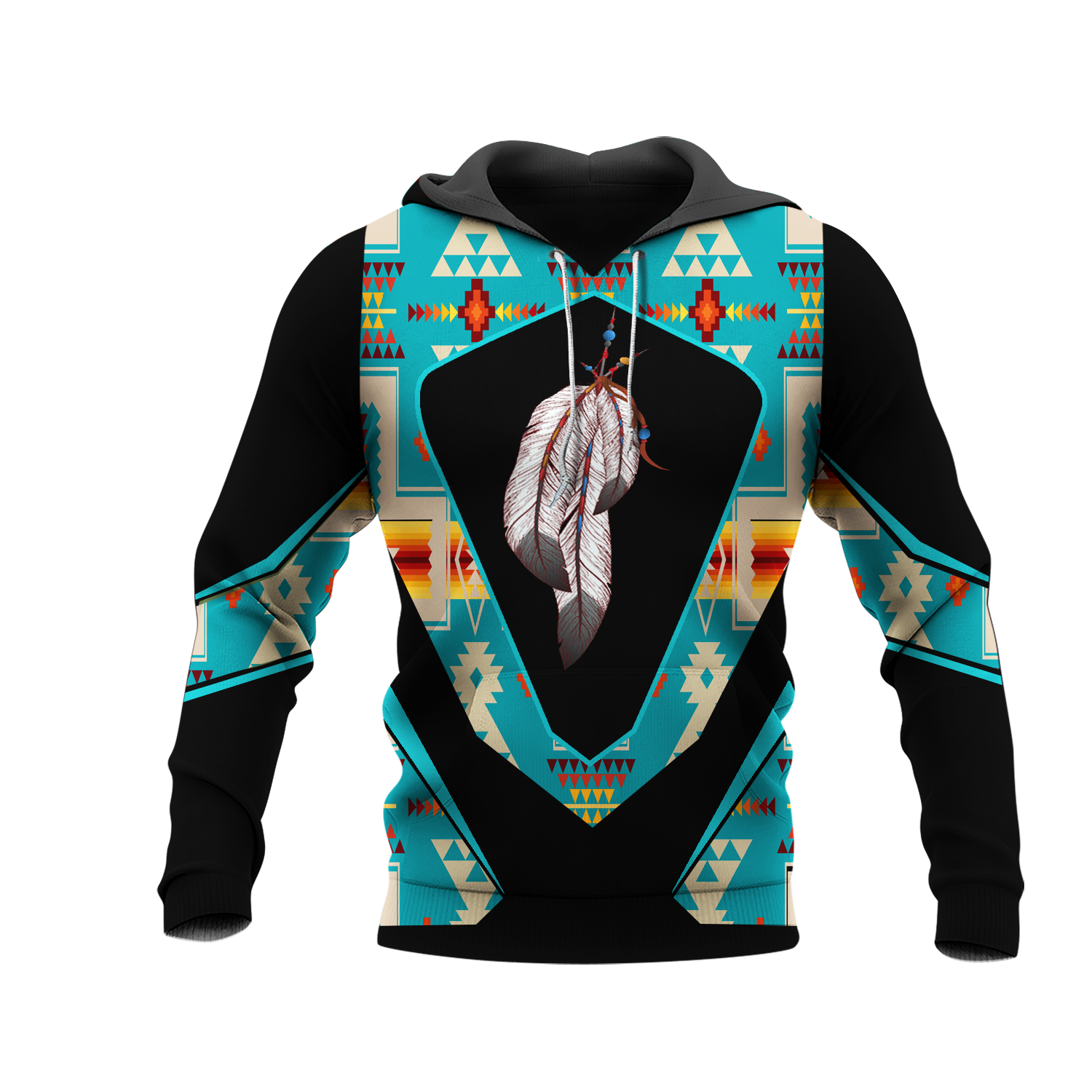 HD0013111 Feather  Native American Pride 3D Hoodie