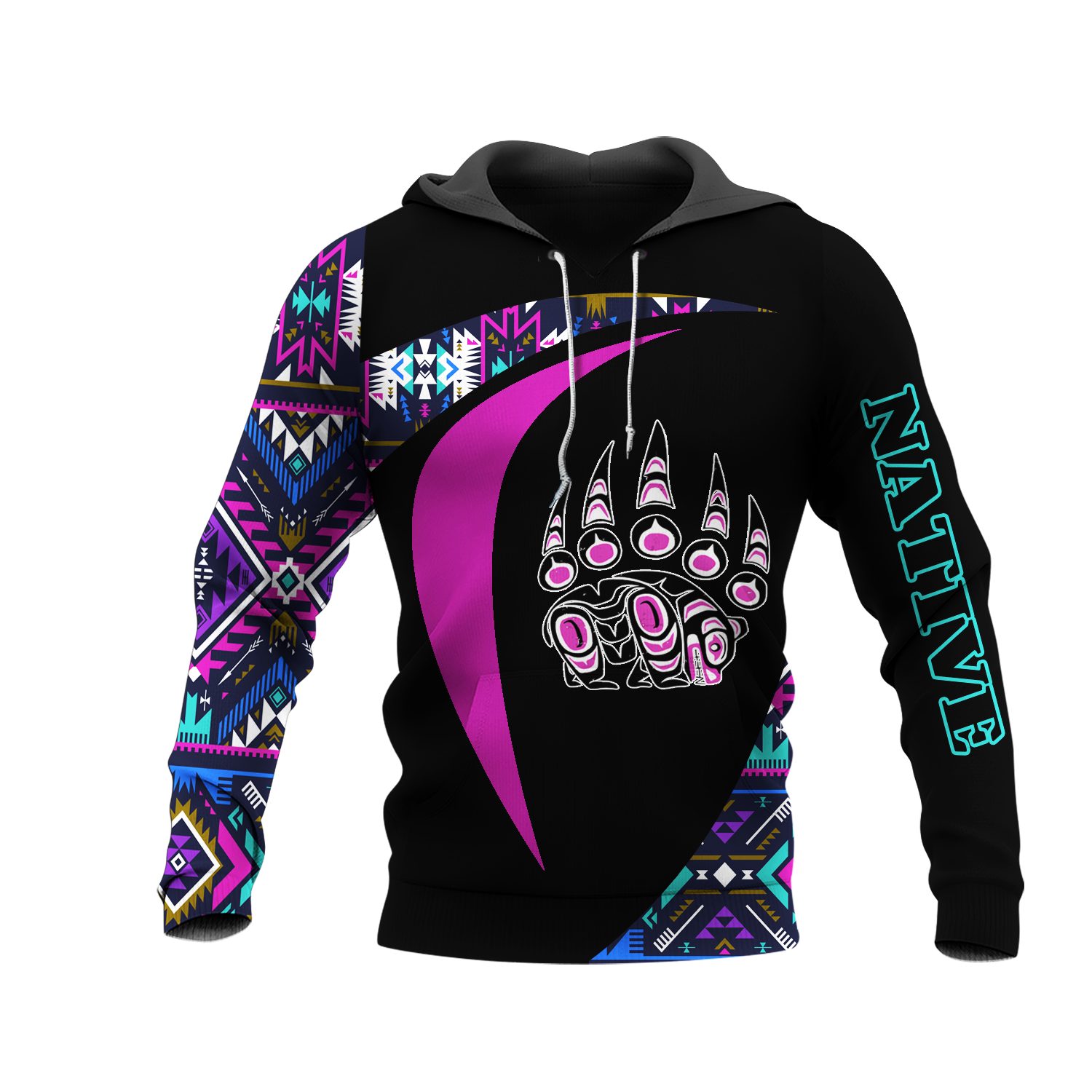 HD0013164 Bear Symbol Pattern Native American Pride 3D Hoodie
