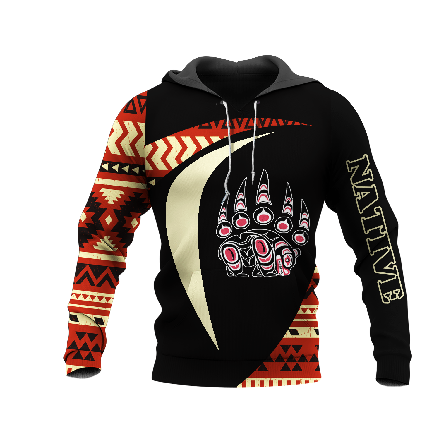 HD0013165 Bear Symbol Pattern Native American Pride 3D Hoodie