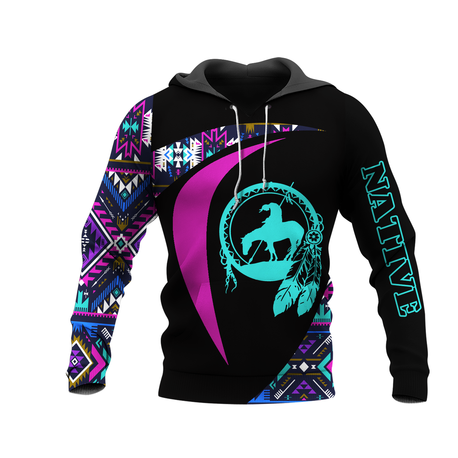 HD0013172 Trail Of Tear Pattern Native American Pride 3D Hoodie