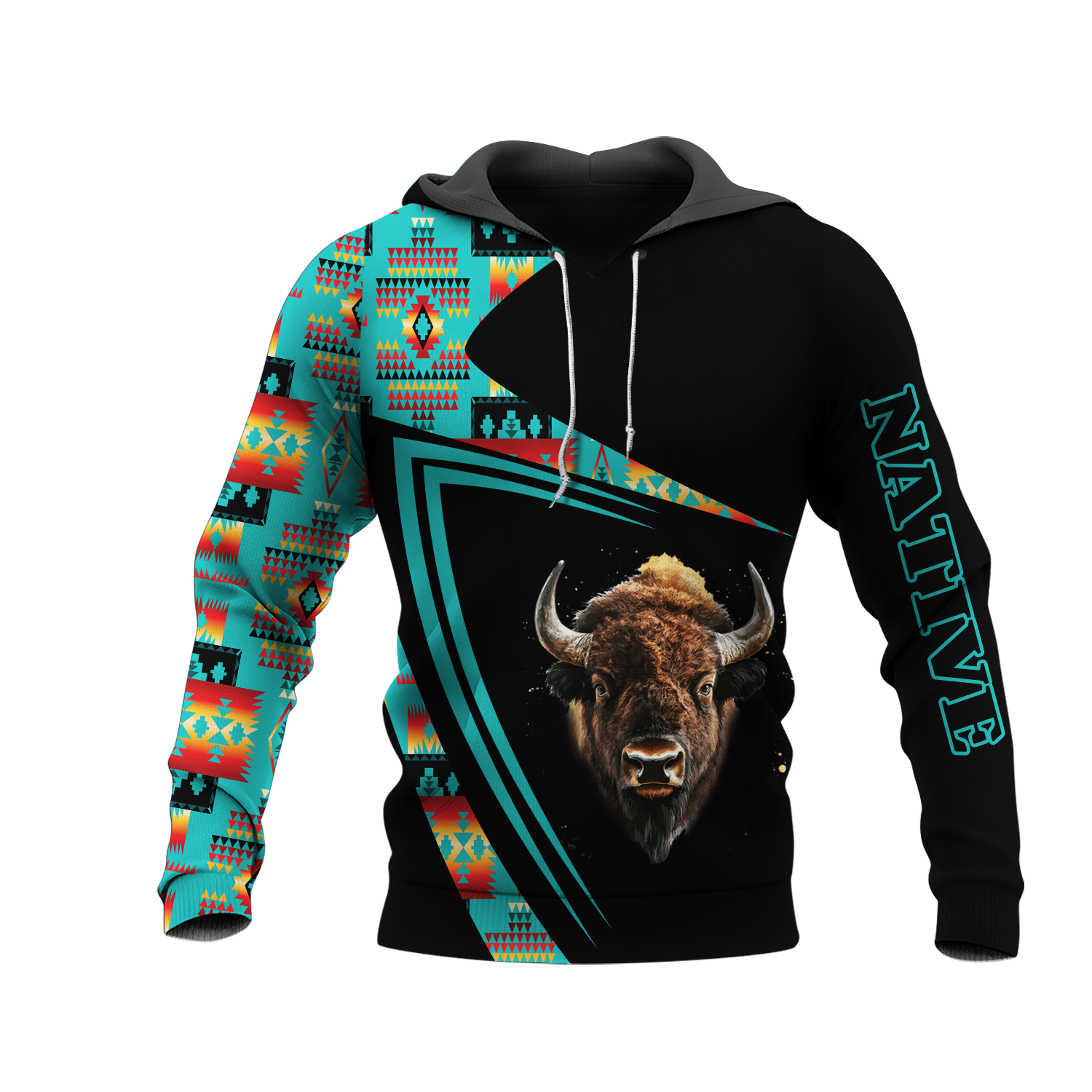 HD0013190 Bison Native American Pride 3D Hoodie