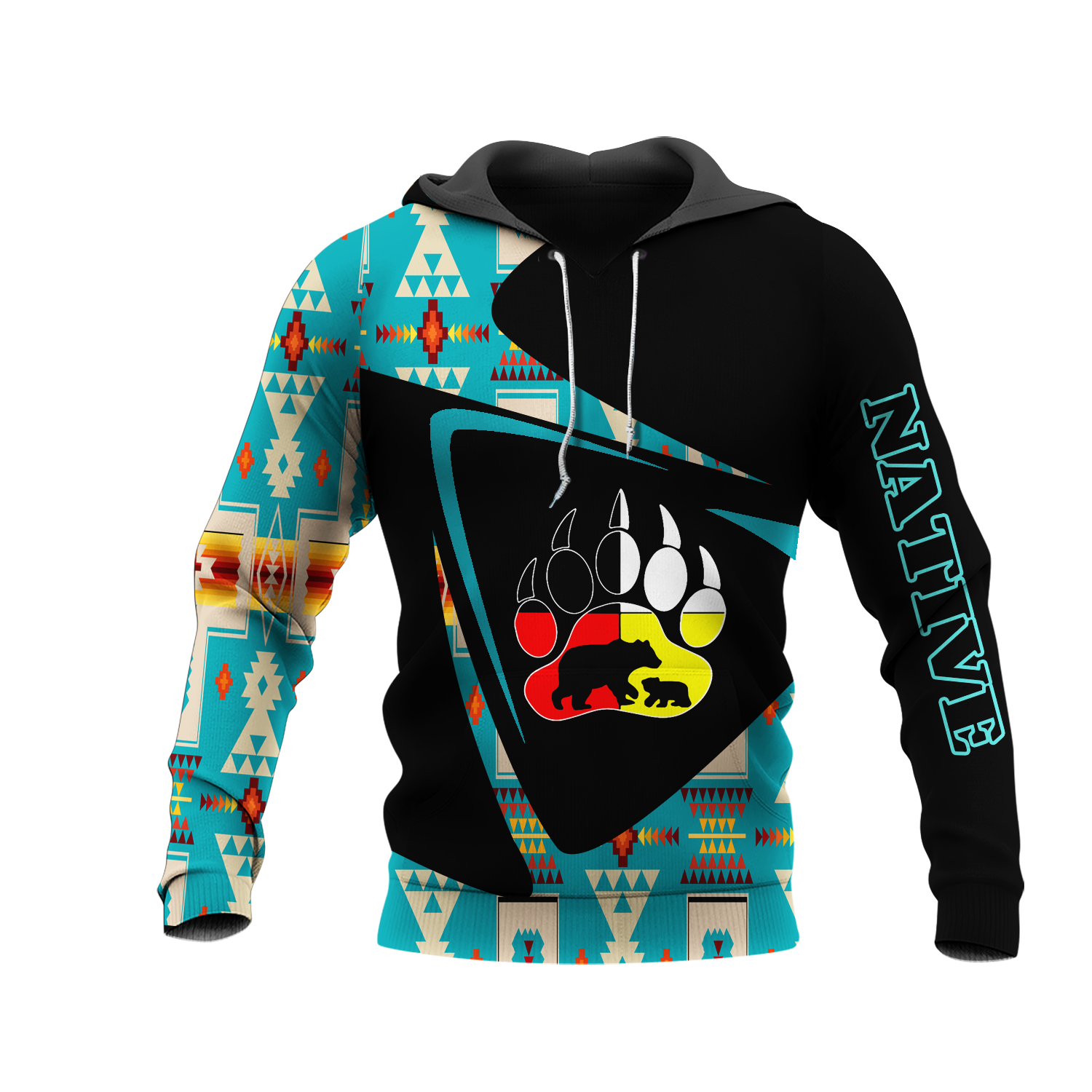 HD0013194 Bear Native American Pride 3D Hoodie