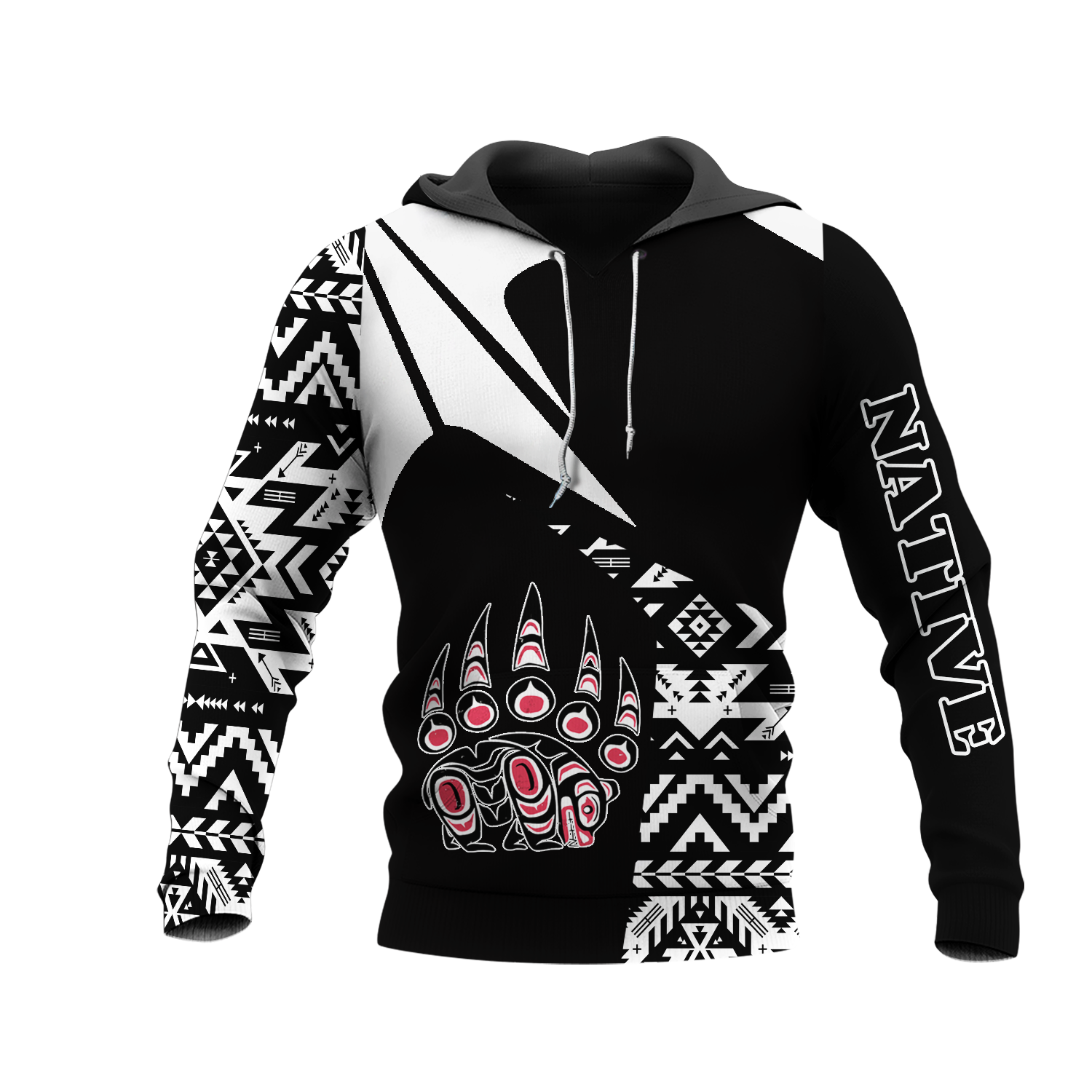 HD0013198 Bear Native American Pride 3D Hoodie
