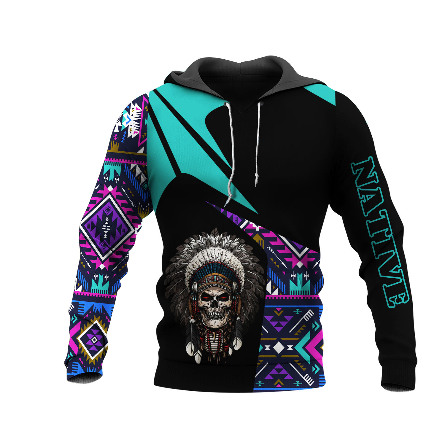 HD0013209 Bison Chief Native American Pride 3D Hoodie