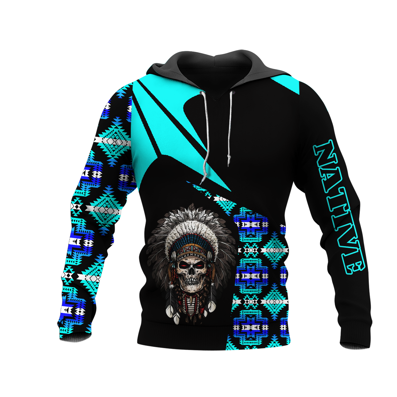 HD0013211 Skull  Native American Pride 3D Hoodie