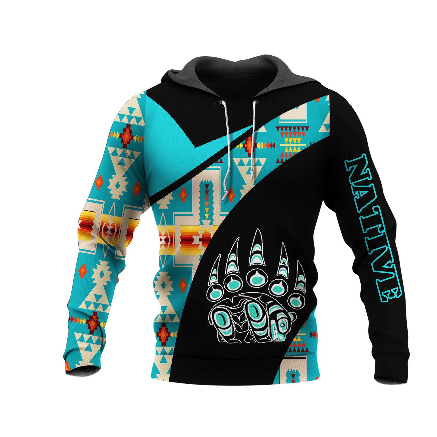 HD0013221 Bear Native American Pride 3D Hoodie