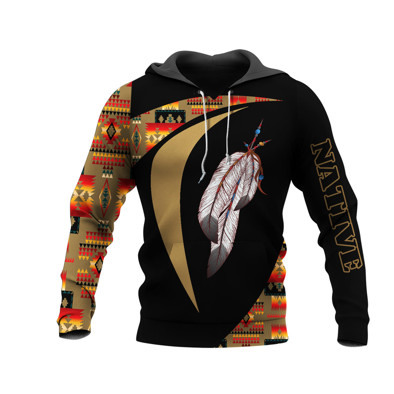 HD0013253 Feather Native American Pride 3D Hoodie