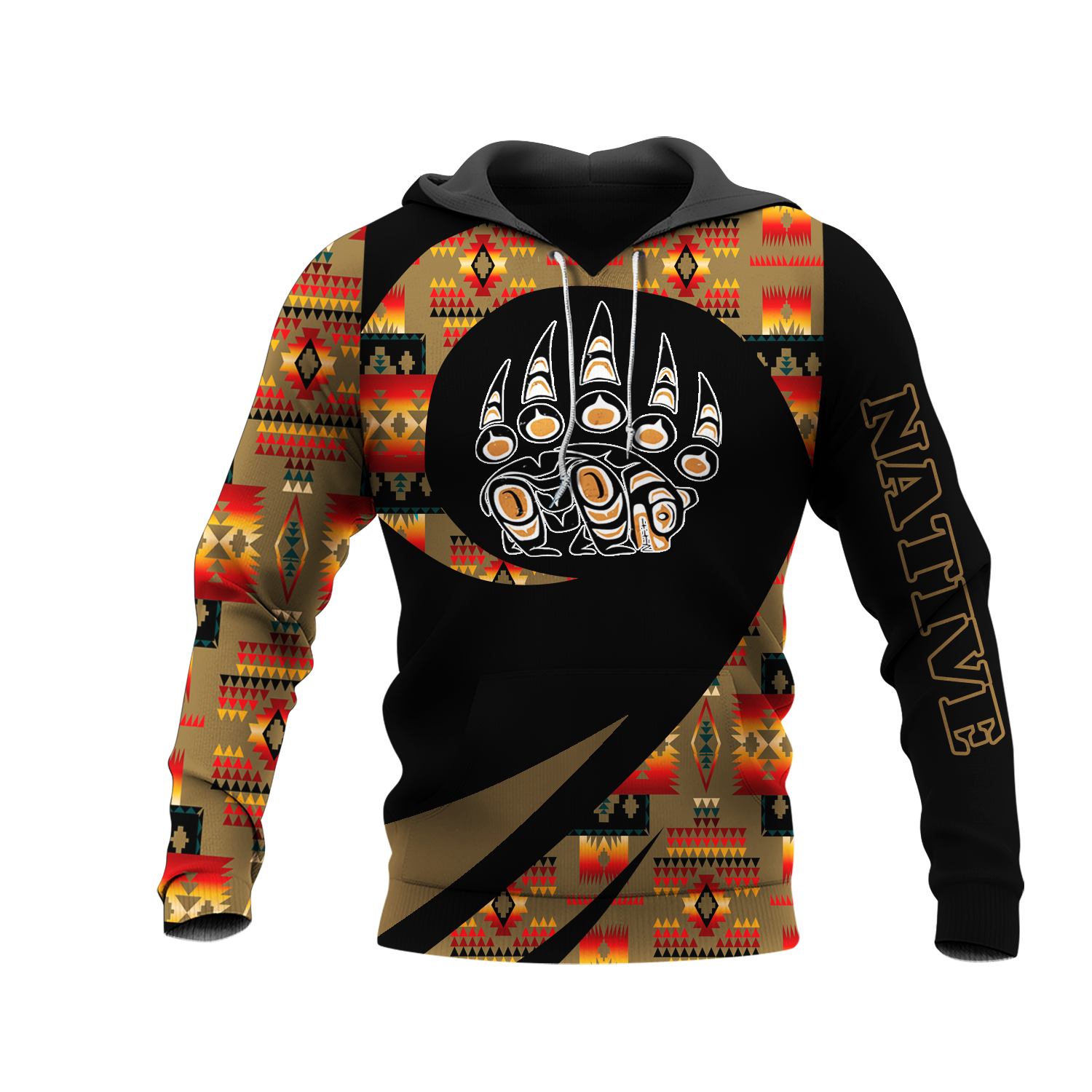 HD0013264 Bear Native American Pride 3D Hoodie