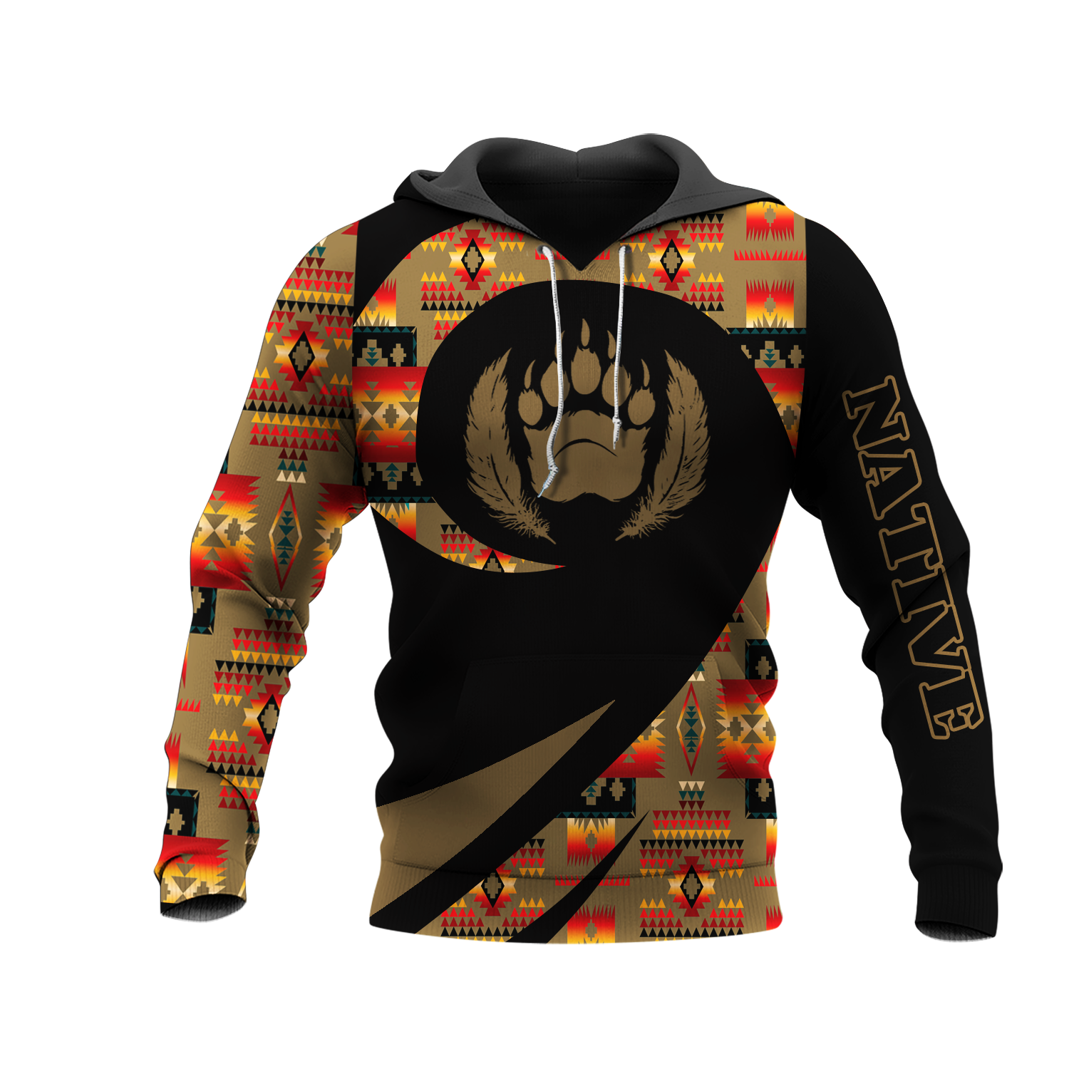 HD0013267 Bear Native American Pride 3D Hoodie
