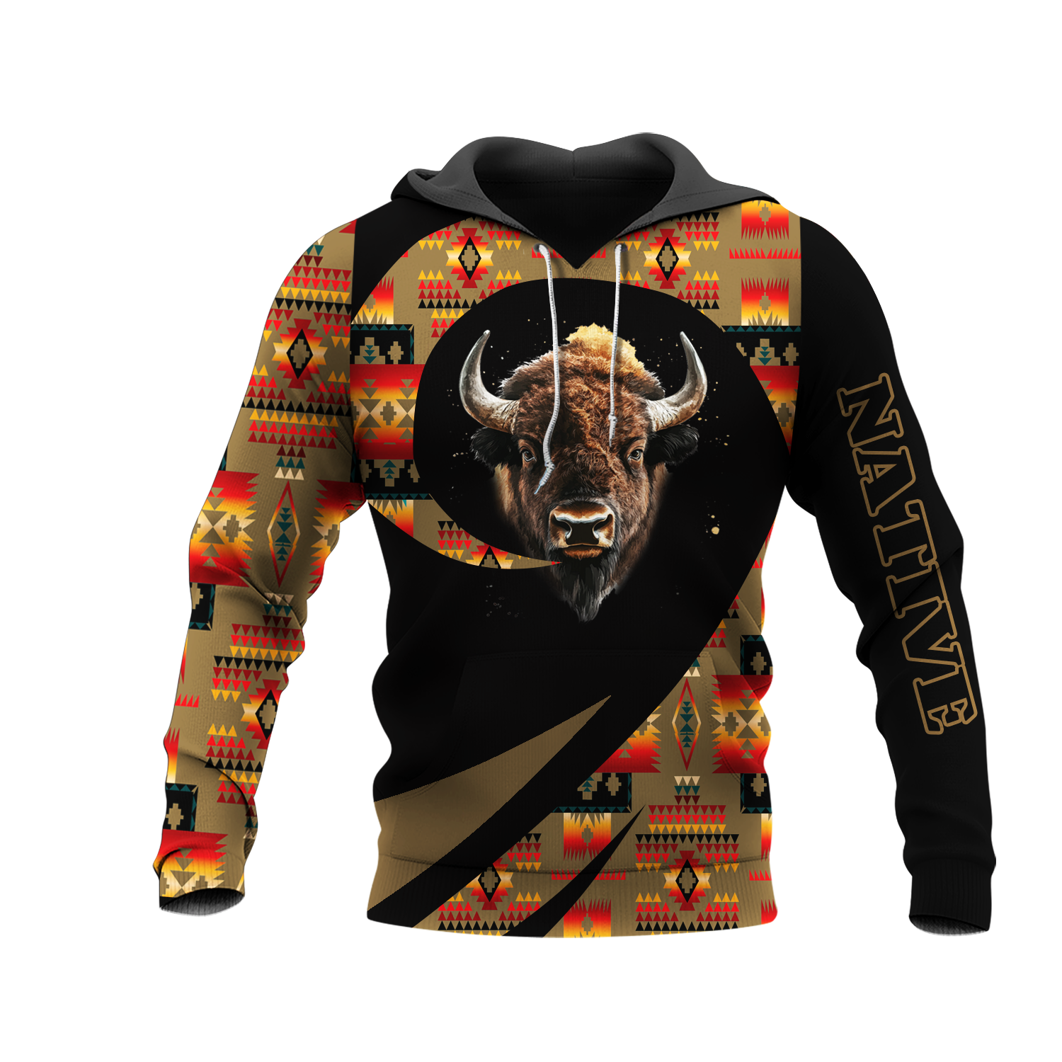 HD0013272 Bear Native American Pride 3D Hoodie