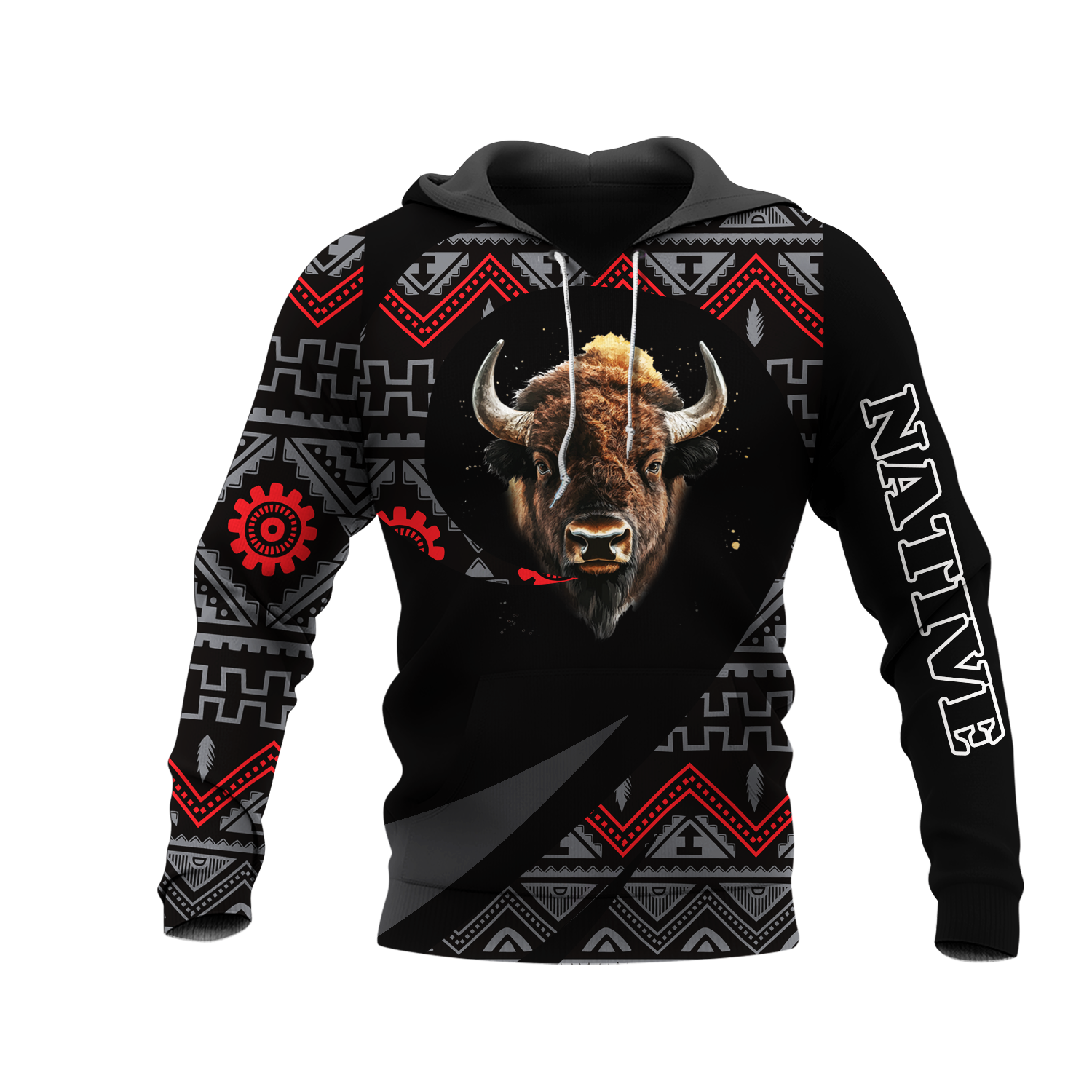 HD0013278 Bison Native American Pride 3D Hoodie