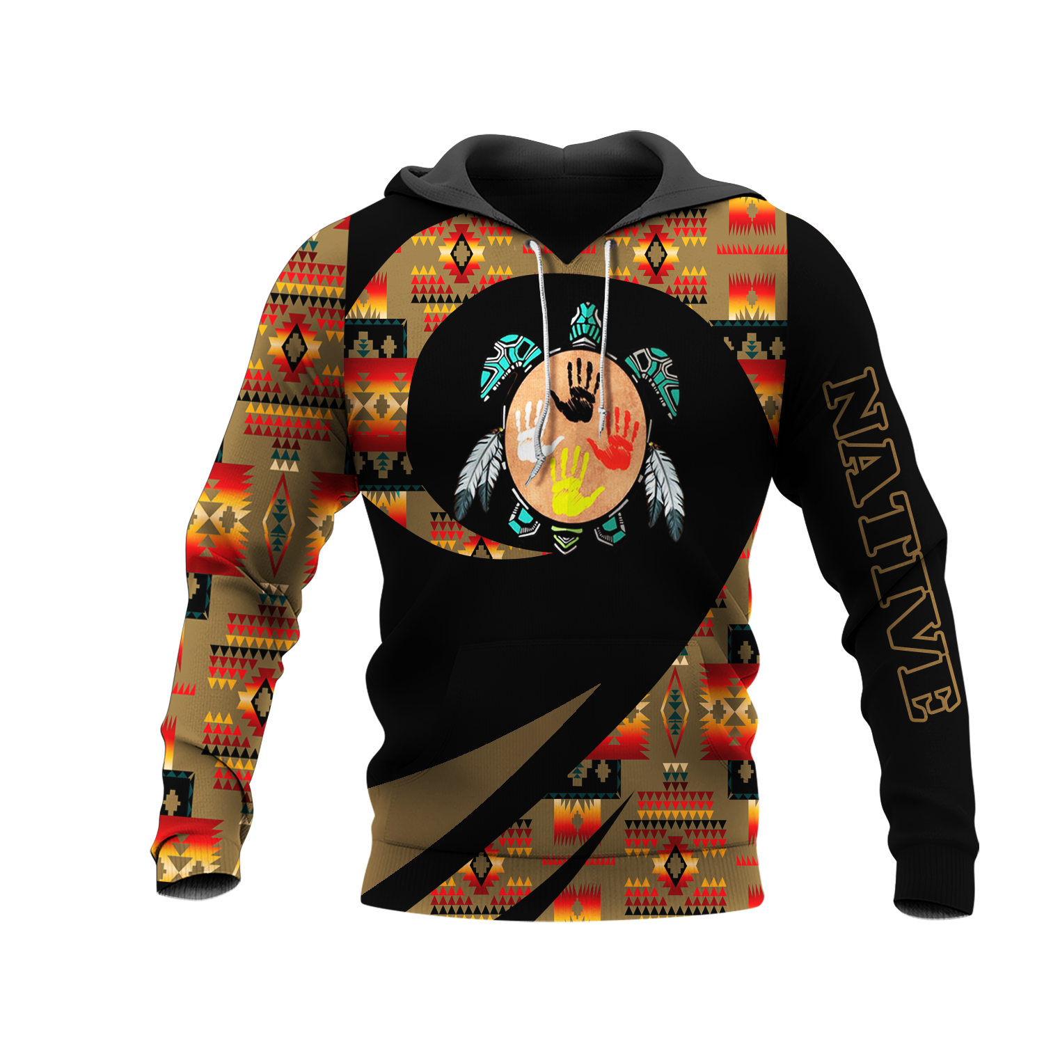 HD0013282 Tribal Turtle Native American Pride 3D Hoodie