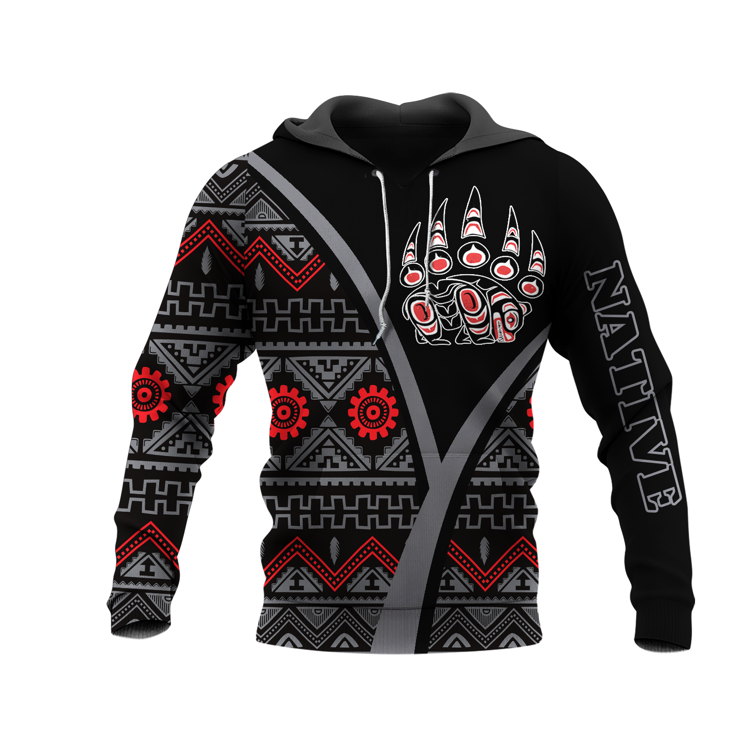 HD0013293 Bear Symbol Native American Pride 3D Hoodie
