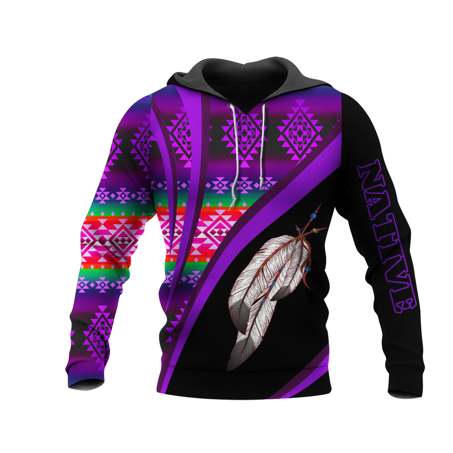 HD0013315 Feather Native American Pride 3D Hoodie