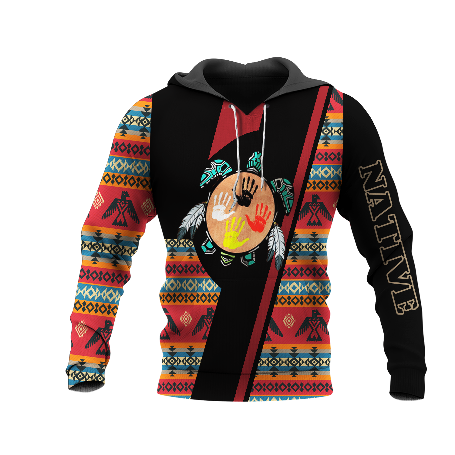HD0013319 Tribal Turtle Native American Pride 3D Hoodie