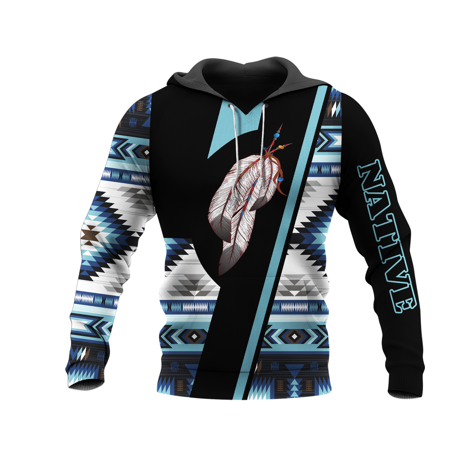 HD0013324 Feather  Native American Pride 3D Hoodie