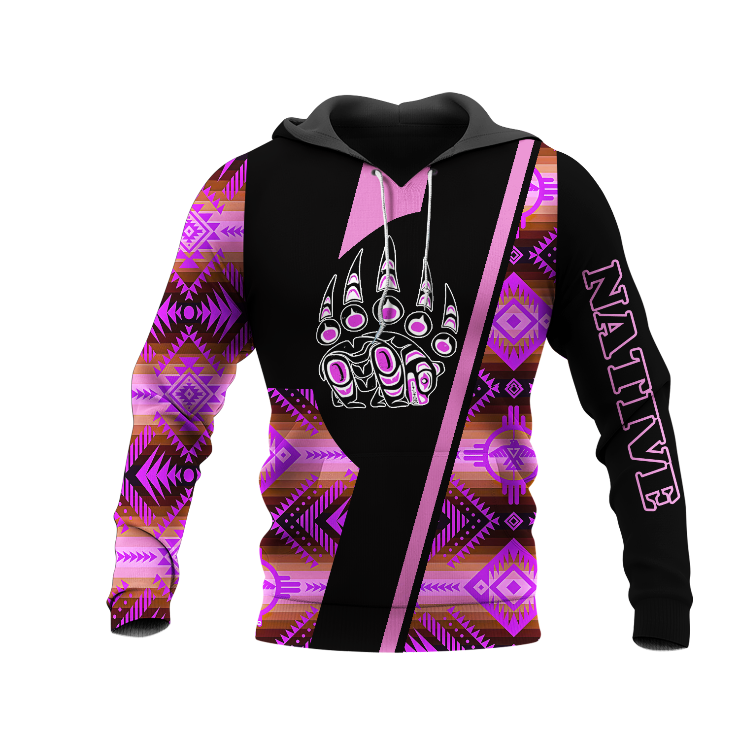 HD0013330 Bear Native American Pride 3D Hoodie
