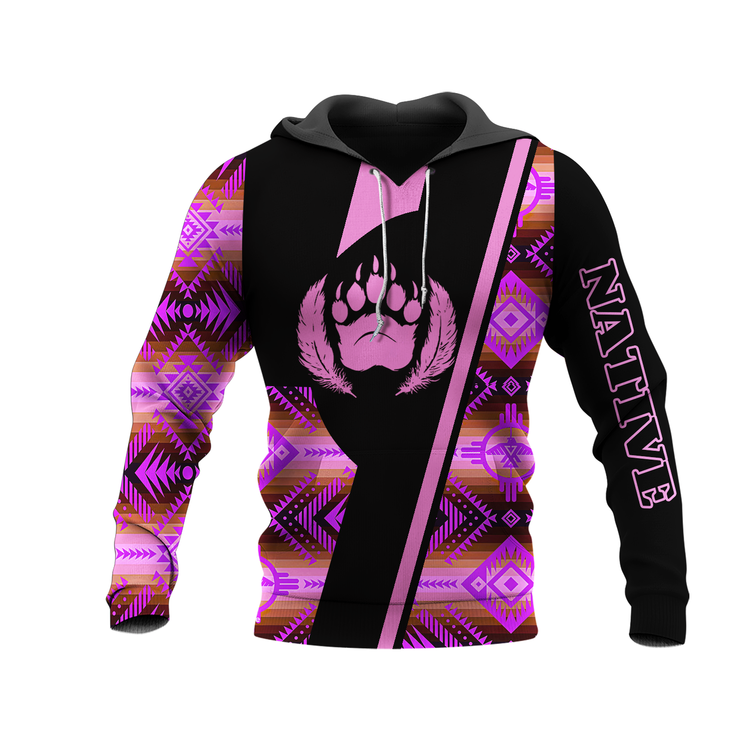 HD0013332 Bear Native American Pride 3D Hoodie