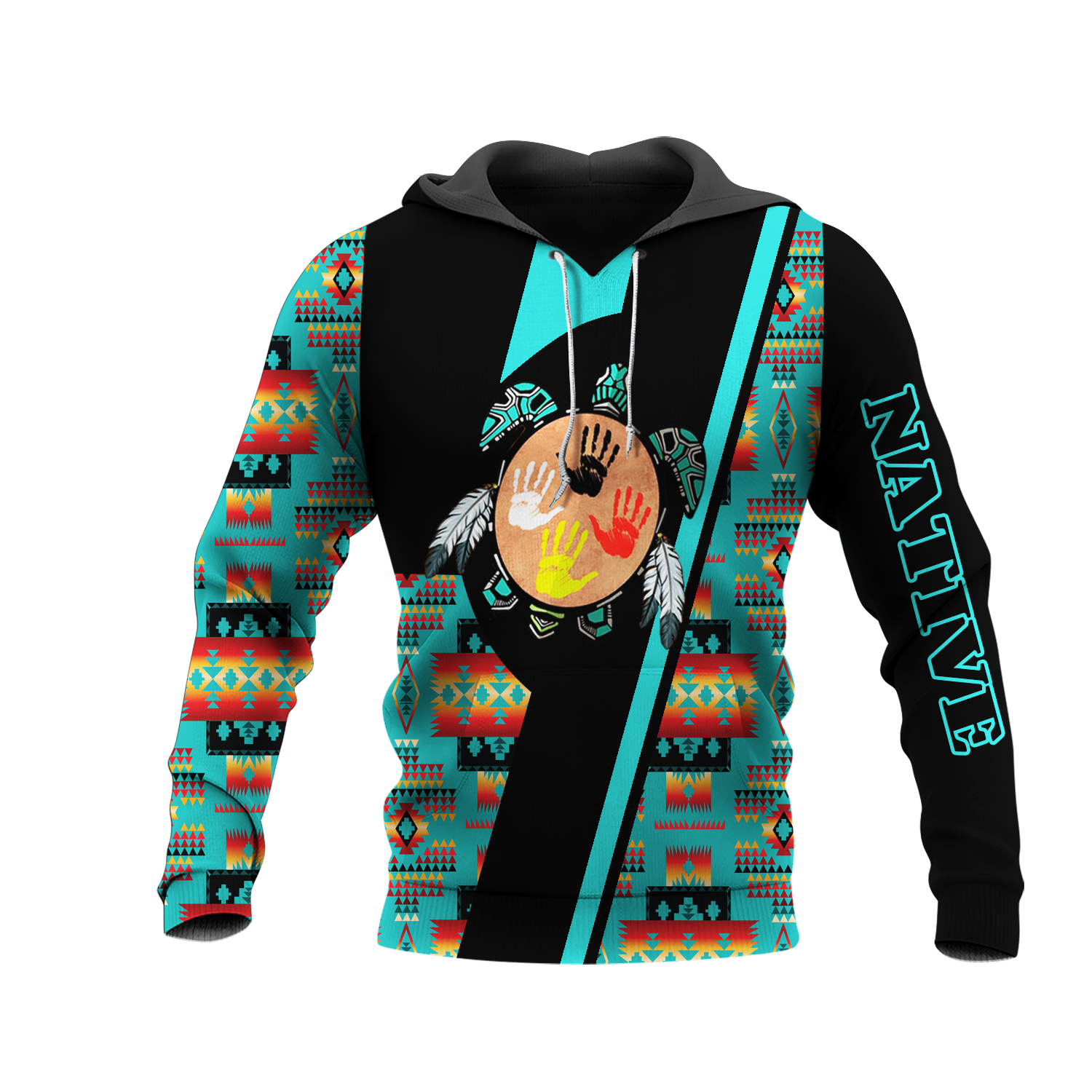 HD0013339 Tribal Turtle Native American Pride 3D Hoodie