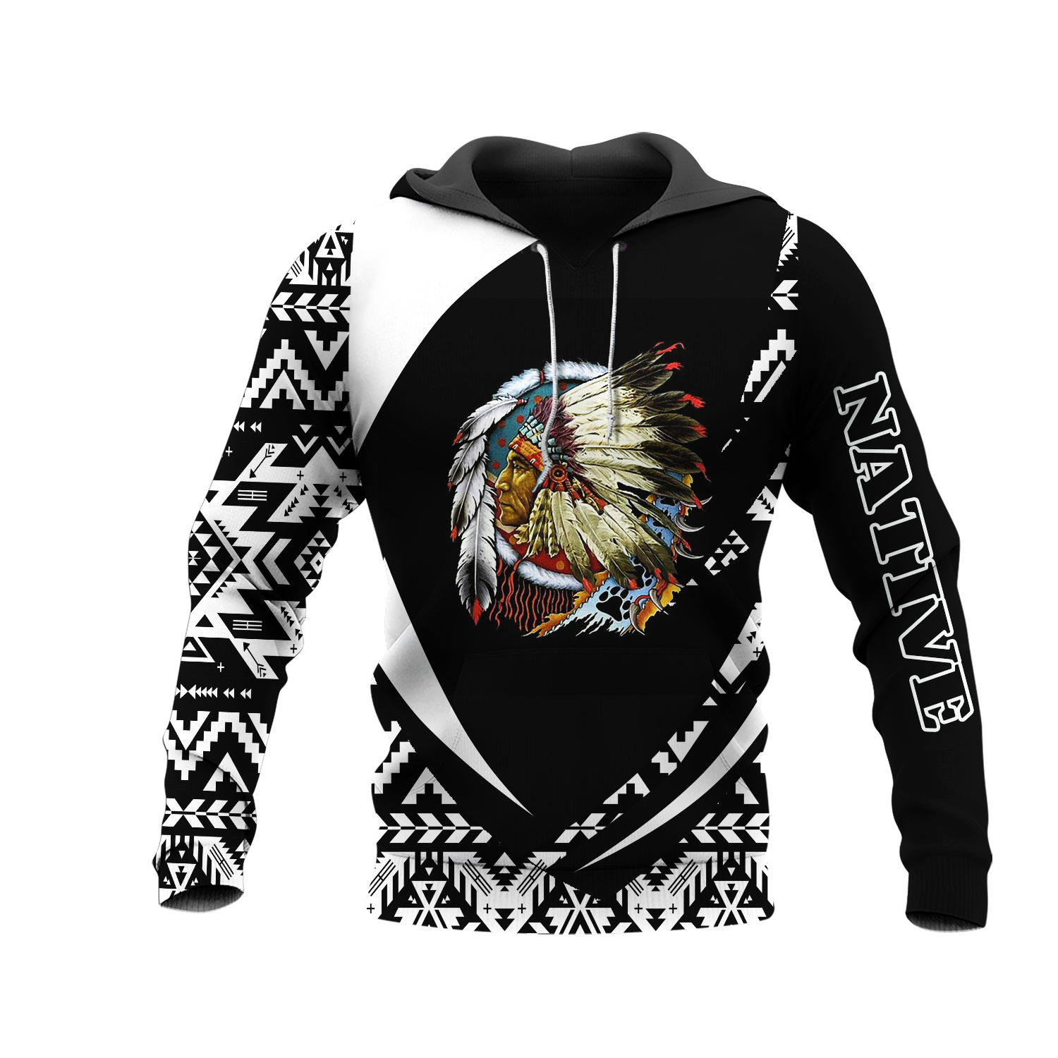 HD0013365 Cheif Native American Pride 3D Hoodie