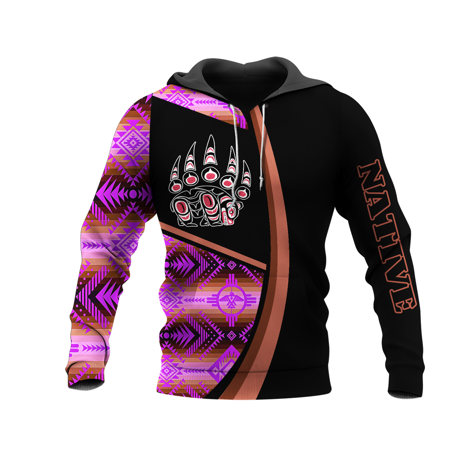 HD0013395 Bear Native American Pride 3D Hoodie