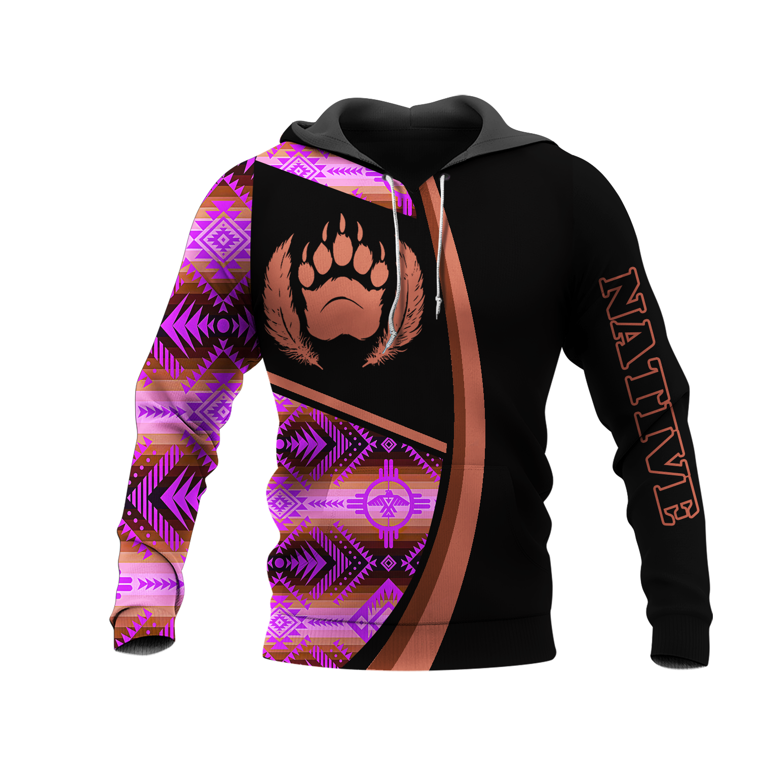 HD0013397 Bear Native American Pride 3D Hoodie
