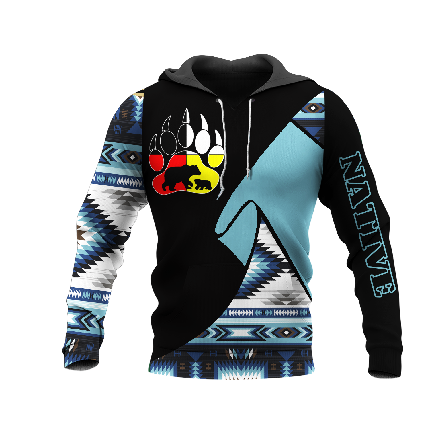 HD0013399 Bear Native American Pride 3D Hoodie