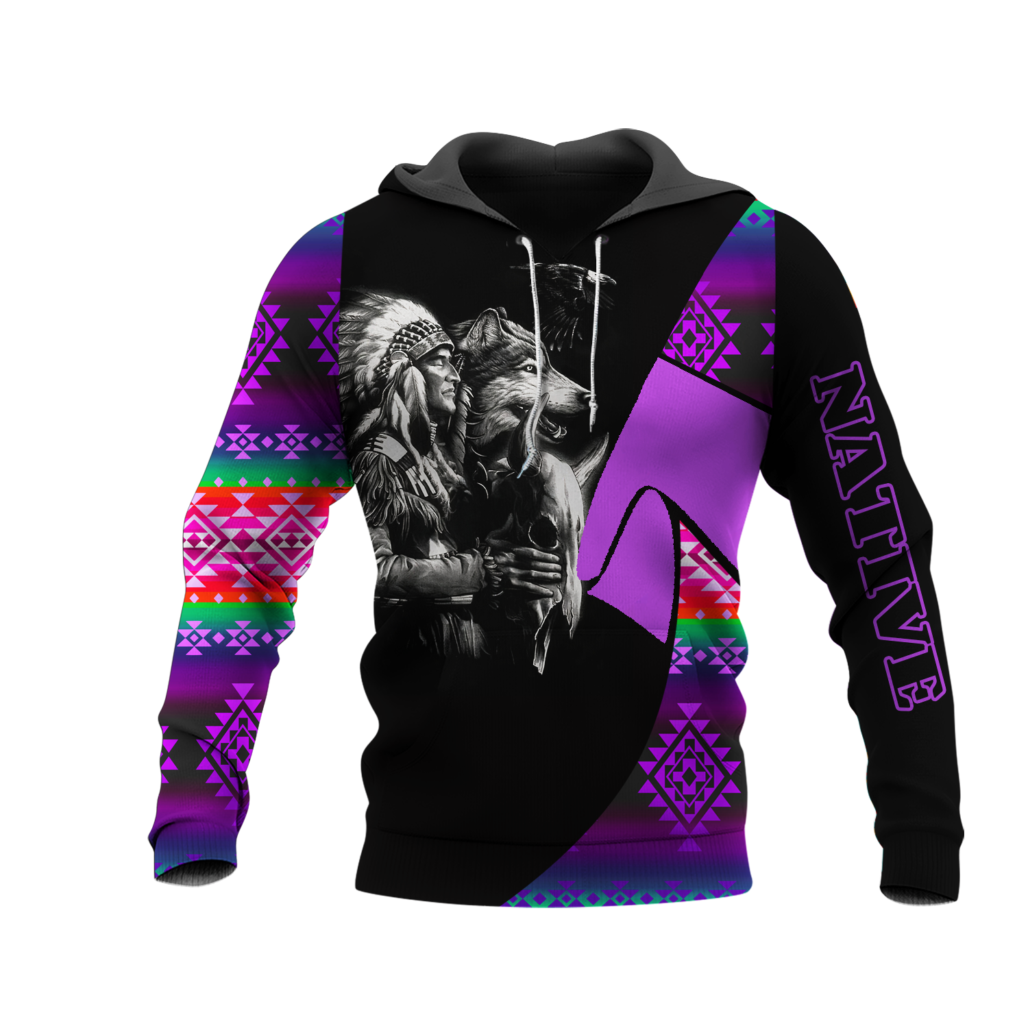 HD0013409 Chief Native American Pride 3D Hoodie