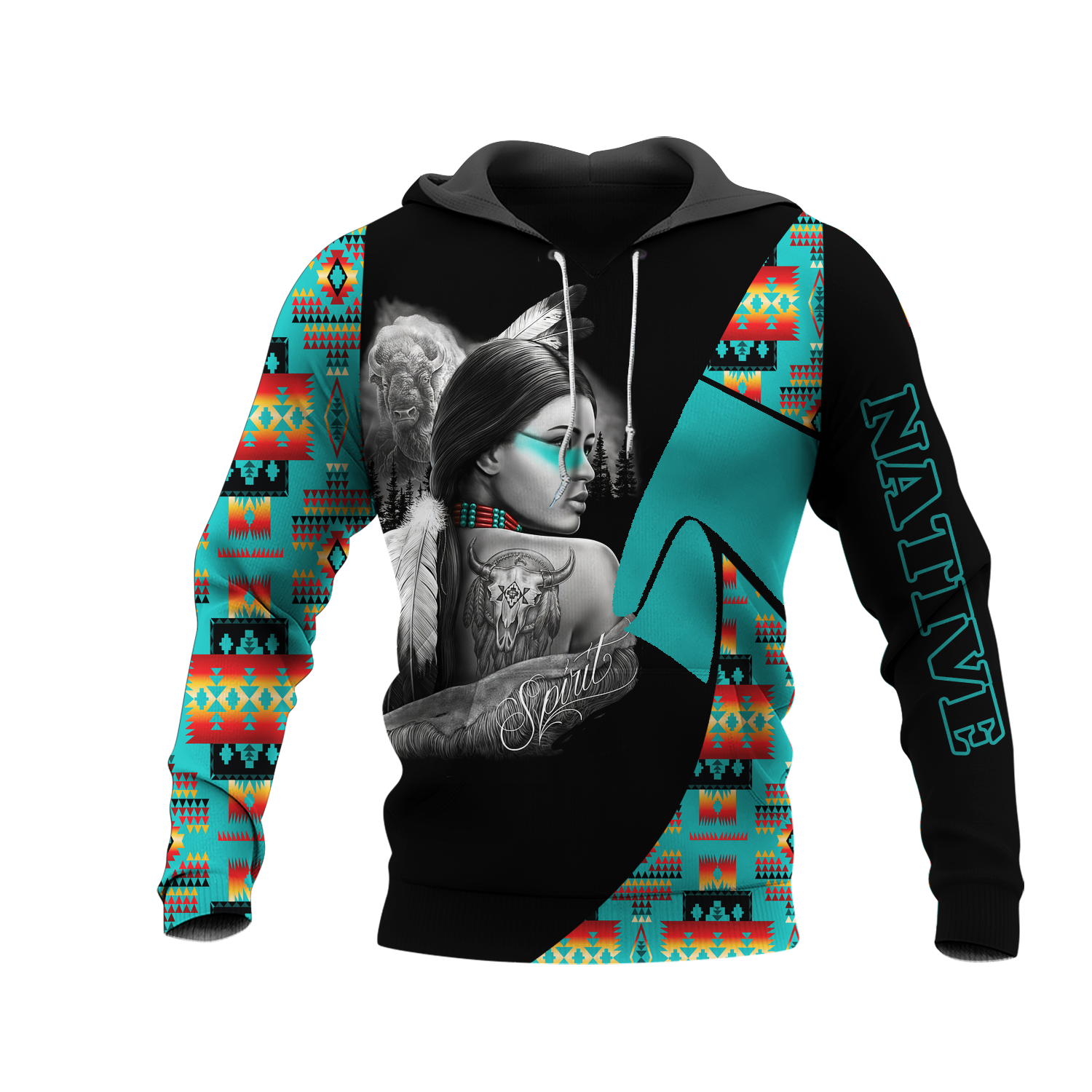 HD0013412 Girl Native American Pride 3D Hoodie