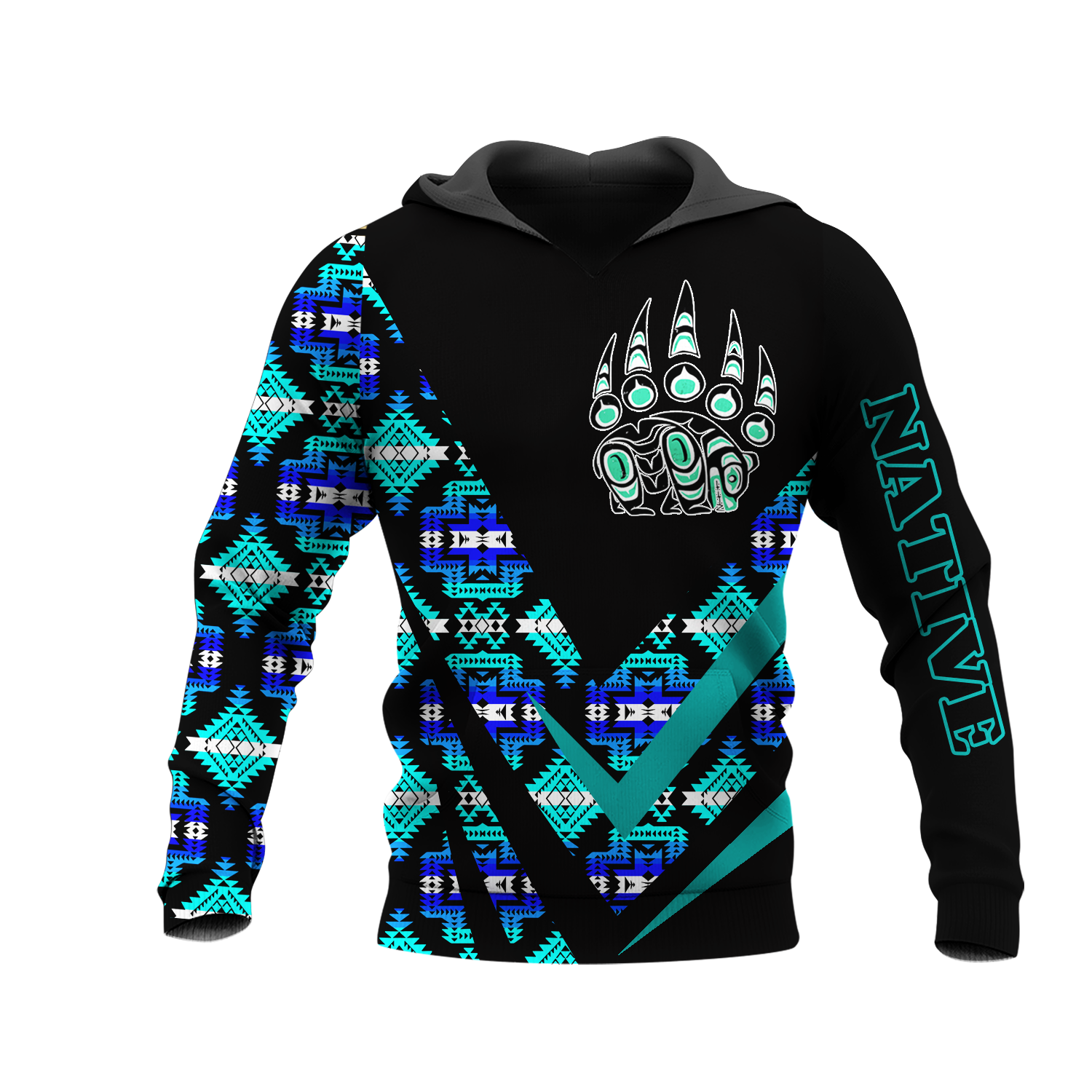 HD0013447 Bear Native American Pride 3D Hoodie