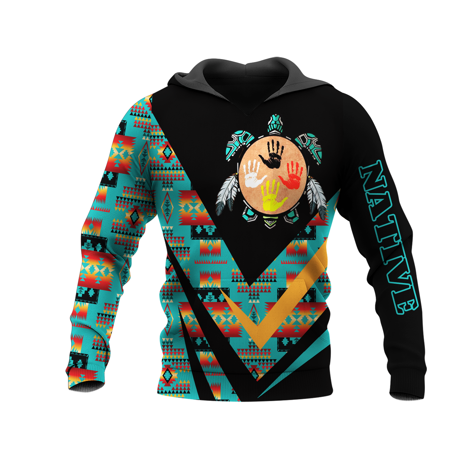 HD0013450 Tribal Turtle Native American Pride 3D Hoodie